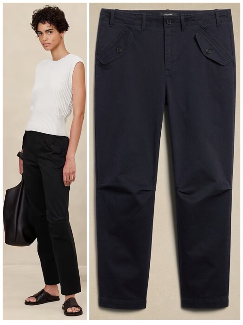 BANANA REPUBLIC FACTORY Women’s Size 4 Black Authentic Chino Girlfriend Pant